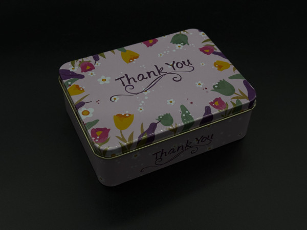Металеві подарункові коробочки "Thank you". 12х9х4см