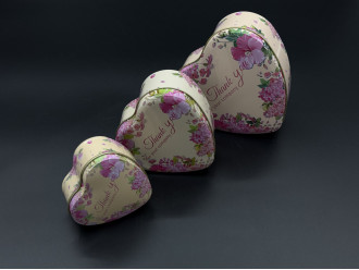 Металеві подарункові коробочки. "Sweet love"Thank you for your company". 3шт. комплект. 12х12см