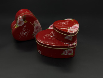Металеві подарункові коробочки. "I Love you thank you". 3шт. комплект. 12х12см