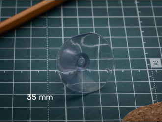 Міцна силіконова присоска з отвором під прапорець, одностороння кругла діаметром 35 мм