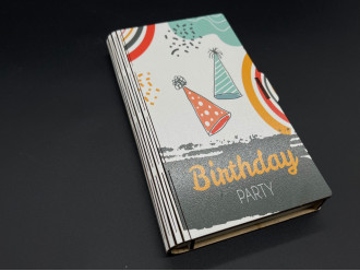 Шкатулка-конверт для денег. "Birthday Party". 17х10х2см
