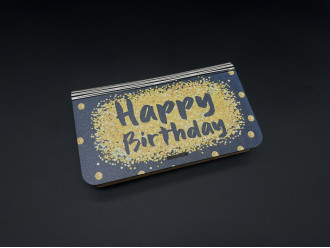Скринька-конверт для грошей. "Happy Birthday". 17х10х2см