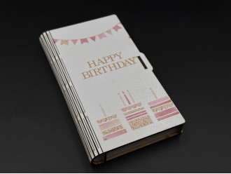 Скринька-конверт для грошей. "Birthday Party". 17х10х2см