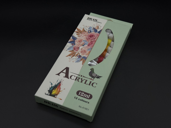 Набір фарбів в тюбиках "ACRYLIC" 12шт 12мл