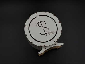 Копілка сімейний бюджет USD.Колір білий. 14х8см