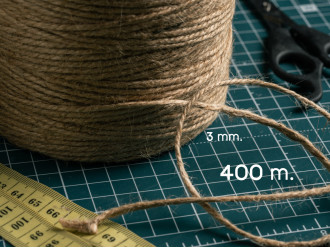Мотузка джут натуральна лляна 3 мм 400 м