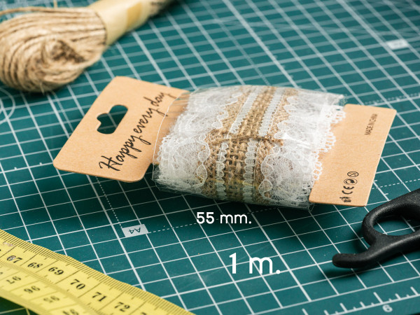 Мішковина декоративна  1м х 5,5см