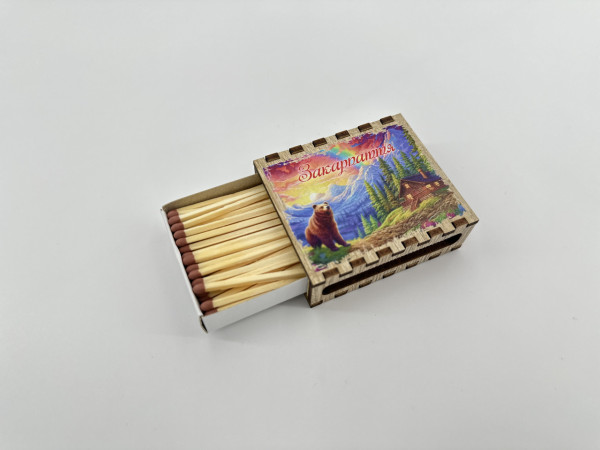 Сірники з друком. Закарпаття. 6,7х6см