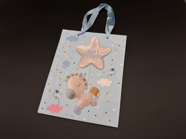 Подарунковий пакет. BABY SHOWER.   18х23х8см