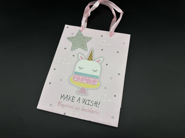 Подарунковий пакет. MAKE A WISH.   18х23х8см