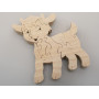 Деревянный пазл для детей в виде животного "Оленёнок Бэмби" 12х10 см из экоматериала