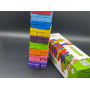 Дженга цветная детская деревянная игрушка из экоматериала 8х27 см натуральное дерево
