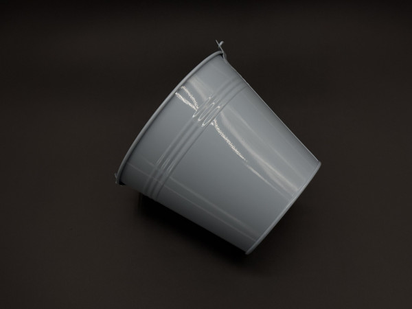 Ведро декоративное металлическое для цветов, вазонов. Цвет голубой. 14х16х11см