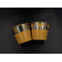 Декоративне відерце для квітів металеве. Колір жовтий. 11х13х9,5см