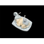 Свеча mini BABY из натурального соевого воска. Цвет Голубой.  7,5х5х4см, вес 67 грам.