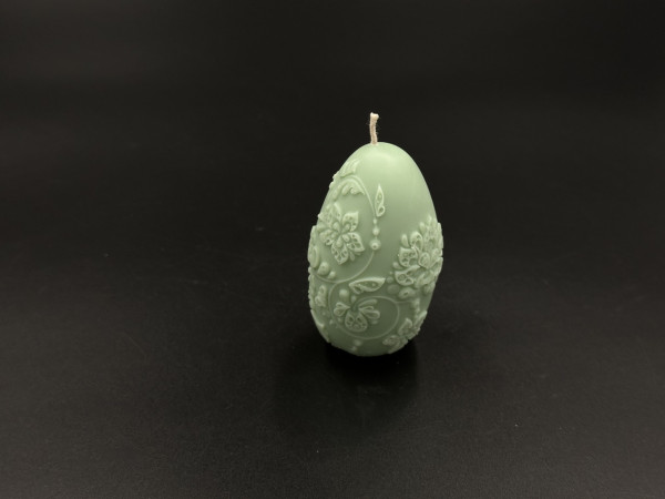Свеча соевая "Happy Easter" яйцо 7 см 50 грамм. Цвет мятный.