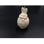 Свеча соевая "Happy Easter" зайчик в яйце 10см 125грамм. Цвет бежевый.
