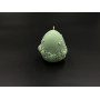 Свеча соевая "Happy Easter" писанка с цветами 8 см 100 грамм. Цвет мятный.