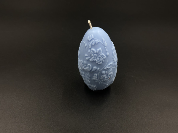 Свеча соевая "Happy Easter" яйцо 7 см 50 грамм. Цвет голубой.