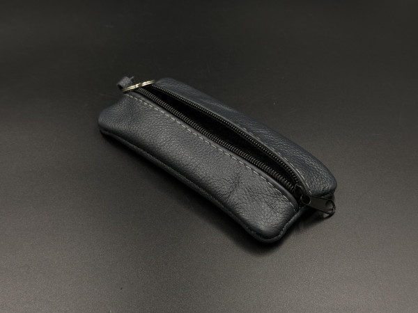 Ключниця шкіряна Синій 6,5х15,8см