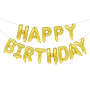 Надувні кульки HAPPY BIRTHDAY. Колір золотий. 29см