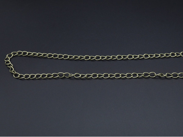 Ланцюжок декоративна для декупажу (біжутерії). Колір "Стара латунь". 7мм