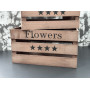Дерев'яні ящики коричневого кольору "Flowers". 40х31х22см