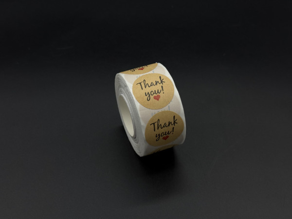 Наклейки 500 шт. Розмір 25мм. "thank you"