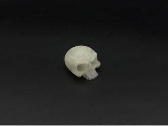 Брелок-підвіска для ключів сумки рюкзака 3D Череп білий. 40х32х23мм