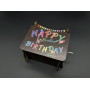 Музична скринька шарманка з темного дерева Happy Birthday 12х10х8см шкатулки з Днем народження
