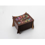 Музична скринька шарманка з темного дерева Happy Birthday 12х10х8см шкатулки з Днем народження