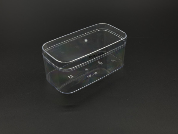 Десертниця з кришкою прозорий. (11,8х6х5см)