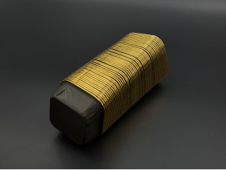Форми для випічки з алюмінієвої фольги. 8х8х3,5 см. Набір 50 шт. Колір чорно золотий.