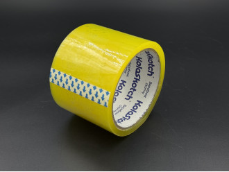 Скотч поліпропіленовий клейкий 70мм 50 метрів 45 мікрон. Yellowish.