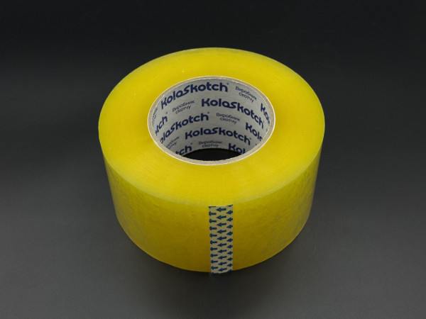 Скотч полипропиленовий клейкий 70мм 300 метров 45 микрон. Yellowish.