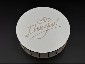 Подарункова шкатулка. "I love you". Білого кольору. 20х6см