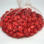 Камушки дробленые полированные для декора интерьеров в сетке 0,5 кг, крупного размера, красные