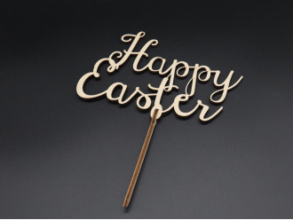 Дерев'яні заготовки з фанери. Топер. Happy Easter. 16х19 см