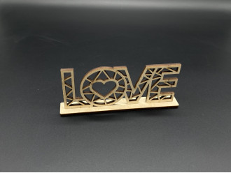 Деревянные заготовки из фанеры. LOVE. 13х6см