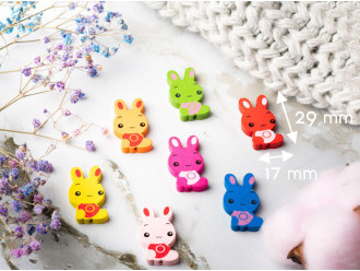 Заготовки для Hand Made. Зайчик. Колір мікс. 29х17мм