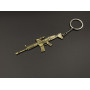 Брелок металевий штурмова гвинтівка FN SCAR L Колір "латунь" 12см
