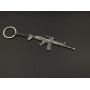 Брелок металевий штурмова гвинтівка FN SCAR L Колір "темне срібло" 12см