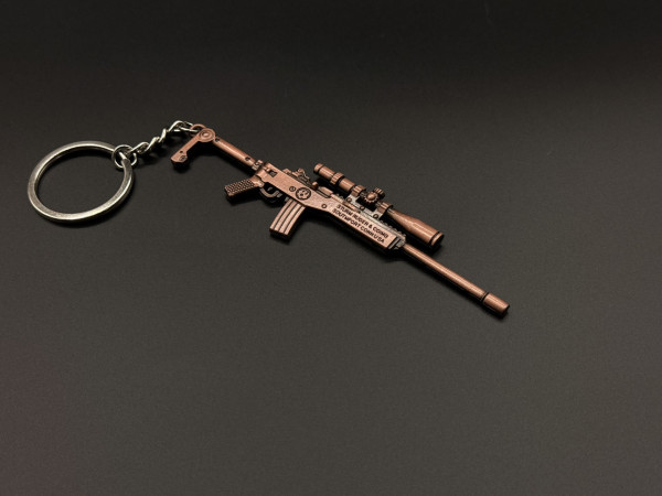 Брелок металевий снайперська гвинтівка Ruger Mini-14 Колір "мідь" 12см