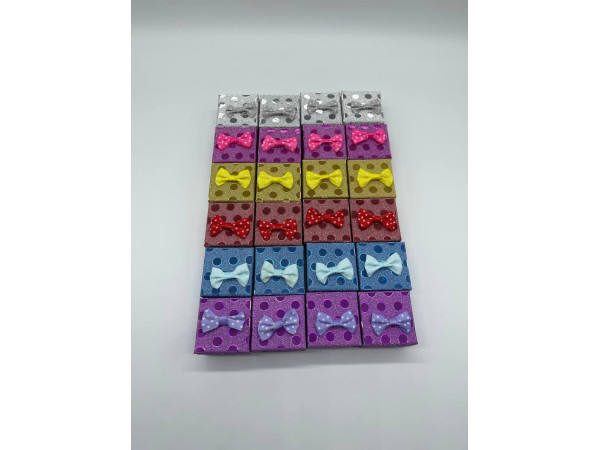 Коробки подарочные с бантиком. 5х5см. 24шт/уп.