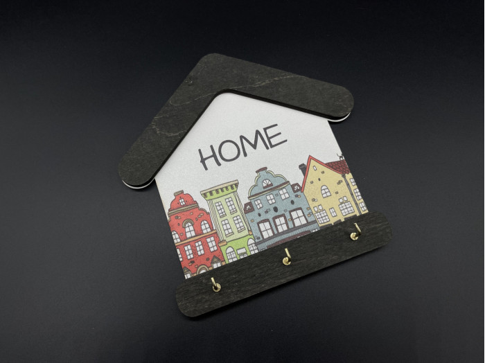 Вiшалка-ключниця "Home" 18х18см