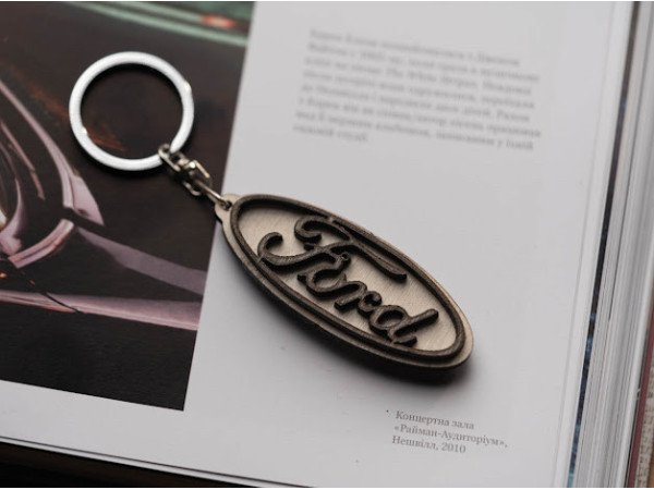 Брелок дерев'яний Ford. 7см