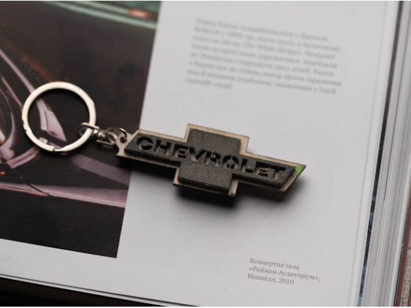 Брелок дерев'яний Chevrolet. 7см