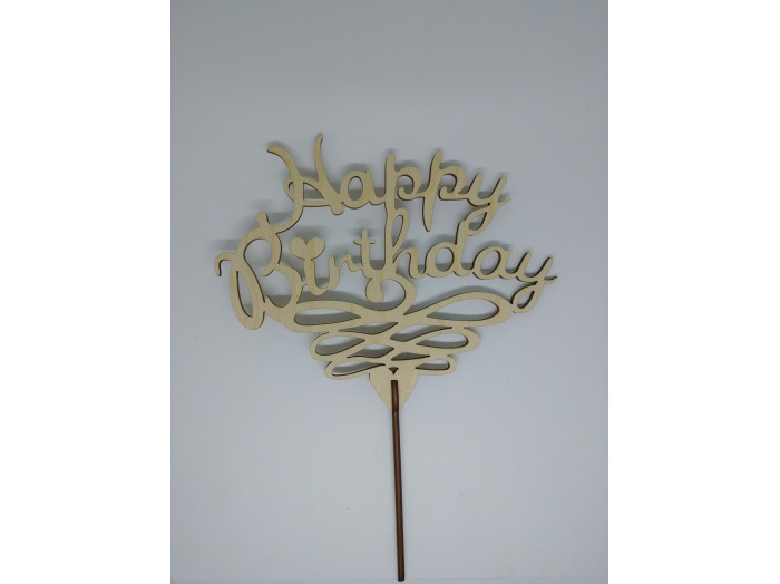 Топер Happy Binthday. 25*19см. 5шт/уп.