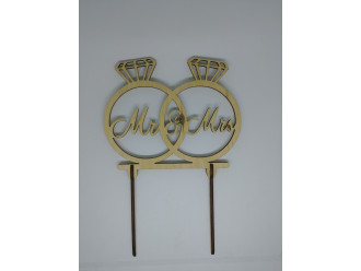 Топер Mr End Mrs. 23*16см. 5шт/уп.