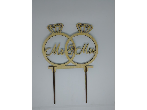 Топер Mr End Mrs. 23*16см. 5шт/уп.